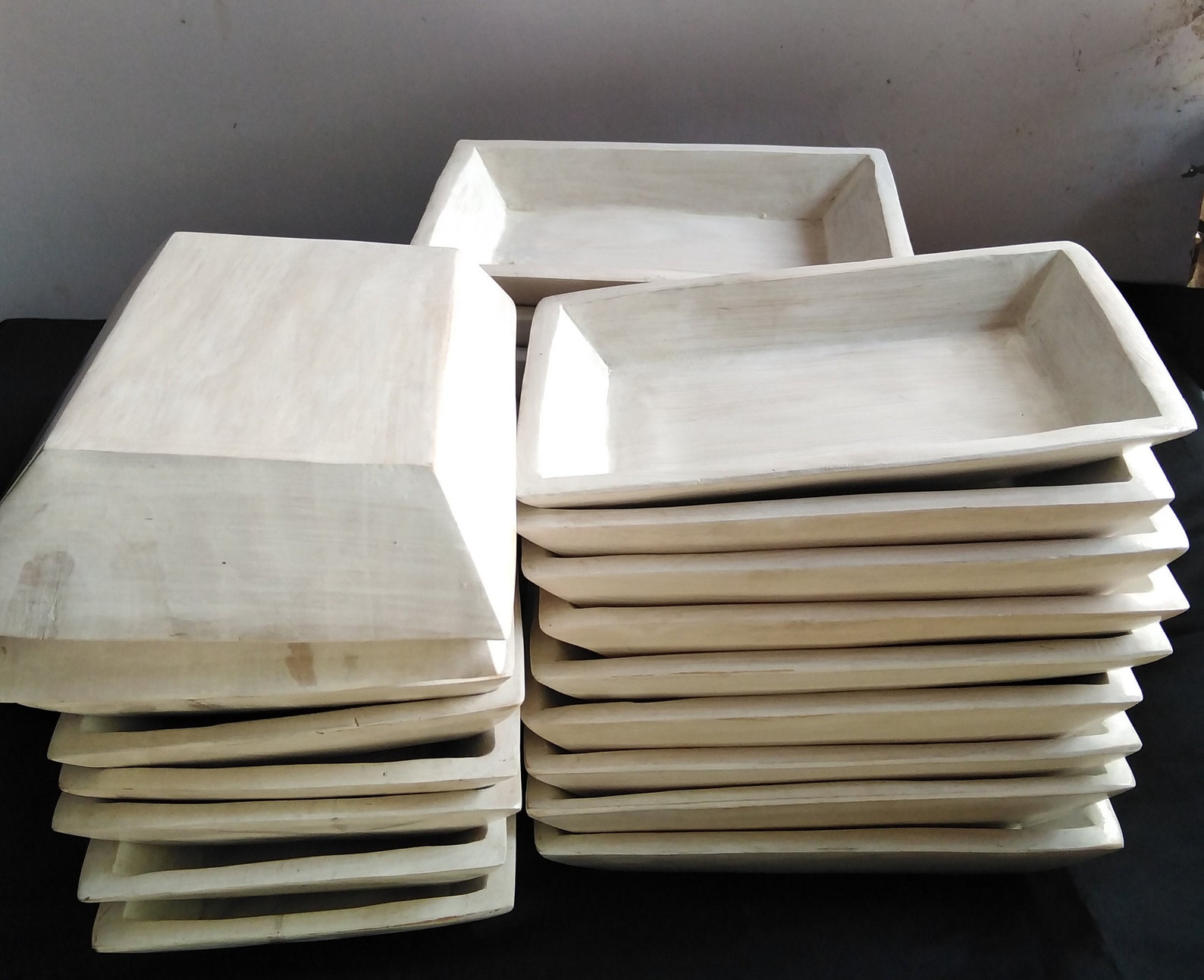 Wholesale.Unique Handcarved White Dough Bowls set of 10. Etsy