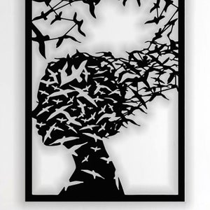 Panneau artistique. Décoration murale.   Couper le fichier CDR, SVG, PDF cnc, lasercut, cdr, fichier lasercut 400