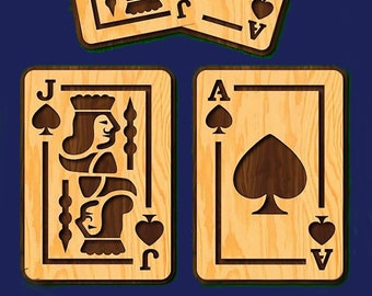 Laser cutting, Poker cards 537