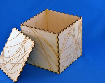 Wood Laser Cut Box 362