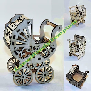 Cochecito de bebé cortado con láser 314