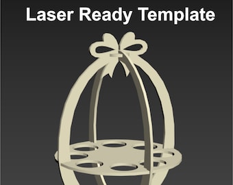 Cubo de huevos de Pascua. Descarga instantánea. Archivos de corte láser SVG DXF, archivos dxf para láser, proyecto dxf, archivo láser, máquina láser, corte láser vectorial