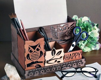 laser cutting template Desktop Organizer 03