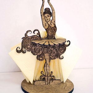 Laser Cut Ballerina Mädchen Serviettenhalter 550