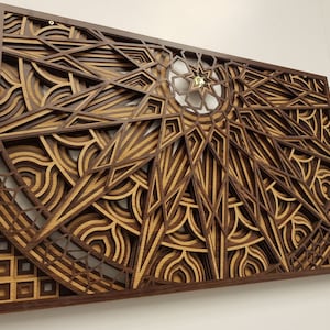 Art mural à cadre multicouche découpé au laser. Fichiers découpés au laser, plans vectoriels SVG DXF CDR, fichiers à téléchargement immédiat, motif cnc, découpe cnc, découpe laser. 237