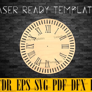 Clock Vector Laser Cut File Ai/DXF/CDR