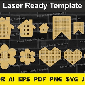 Blanks for embroidery on wood. Laser cut template. Cnc cutting file. Woodworking shapes.Ai, pdf, eps ,dxf, svg, cdr files instant download