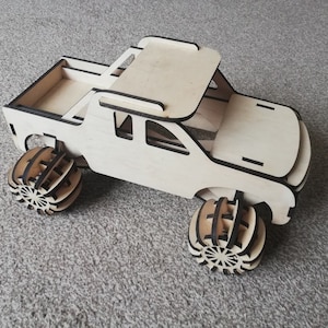 Laser Cut Kids Truck. Laser cut files SVG DXF CDR vector plans, files Instant download, cnc pattern, cnc cut, laser cut. 135
