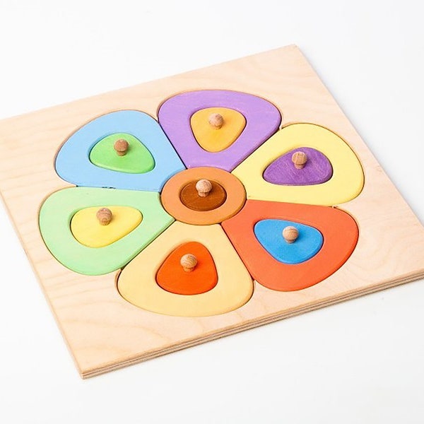 Laser Cut Montessori Early Educational Toy Color Learning Baby Kids Shape Sorting Toy 212