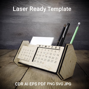 Eeuwigdurende kalender, kalender lasergesneden vectorplan, eeuwigdurende kalender wanddecor, houten kalender, multiplex kalender, CNC-bestand. 63