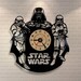 vinyl wall clock. Wall Clock and Storm Troopers. Laser cut files SVG DXF CDR vector plans, files Instant download, cnc pattern, cnc cut. 77 