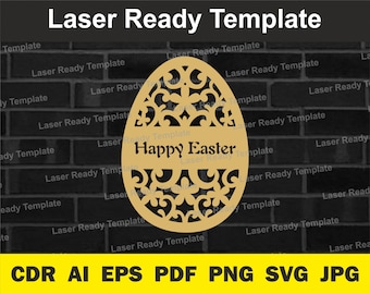 Archivos cnc del plan láser del huevo de Pascua