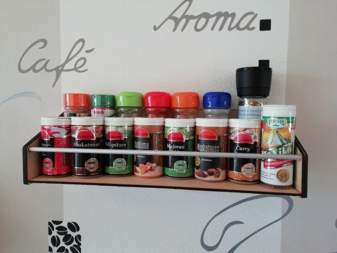 Laser Cut Simple Spice Rack. Wooden Shelf.vector Laser Cut - Etsy Australia
