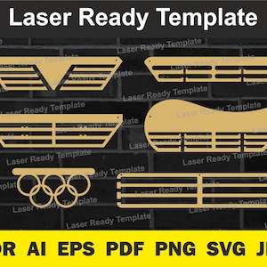 Set Medaillenhalter, Medaillenhalter, Medaillenhalter, Aufhänger für Medaillen, Halter svg, dxf-Dateien für Laser, CNC-Pläne, Medaillenhalter CNC-Datei 587