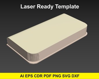 Cnc Holz Box Vorlage Lasercut Box Lasercut Box Dxf Datei Geschenkbox mit Lasergravur Ai, Cdr, Pdf, Dxf, Eps