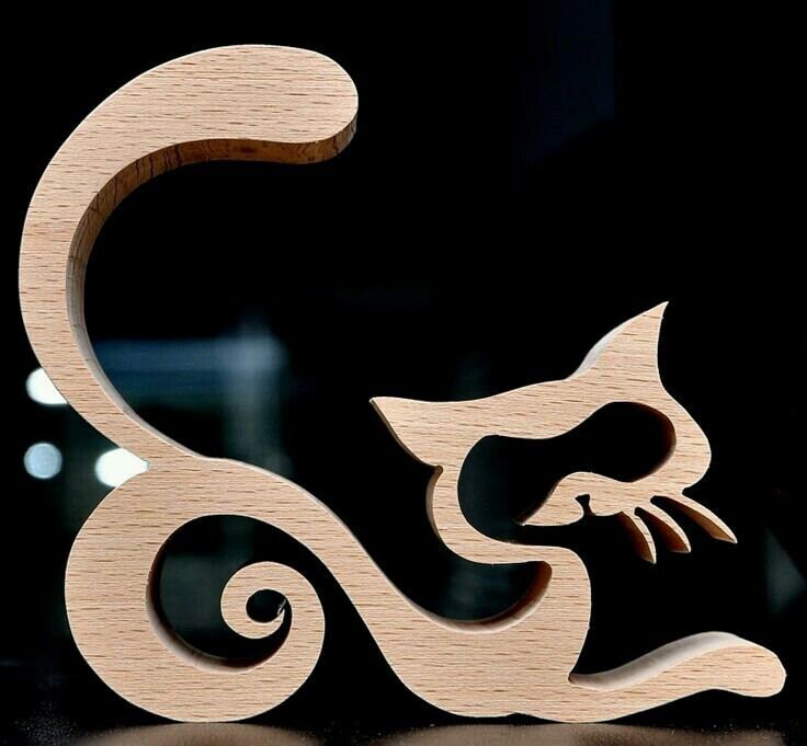 Laser Cut Cat Decoration Template. cut File CDR SVGPDF Cnc Etsy