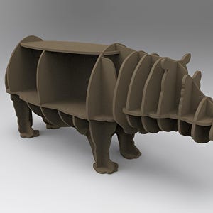 Hippo shelf, table. Laser cut files SVG DXF CDR vector plans, files Instant download, cnc pattern, cnc cut, laser cut. 31