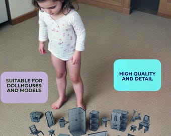 Laser Cut Wooden Dollhouse Furniture. cnc files,lasercut,cdr, lasercut project,vector 06