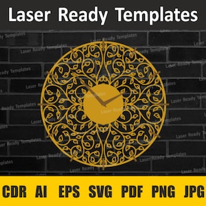 Clock Vector Laser Cut File Ai/DXF/CDR