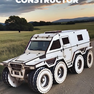 Laser Cut Armored Vehicle. Laser cut files SVG DXF CDR vector plans, files Instant download, cnc pattern, cnc cut, laser cut.  25