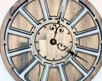 Laser Cut Wooden Round Clock Template 477