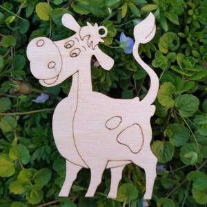 Laser Cut Engraved Cow. Vector Laser Cut File CDR, SVG,PDF cnc files, lasercut, lasercut project. 240