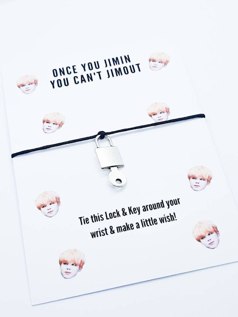 BTS Wish Bracelet Jimin BTS Charm Bracelet Make A Wish BTS Etsy España