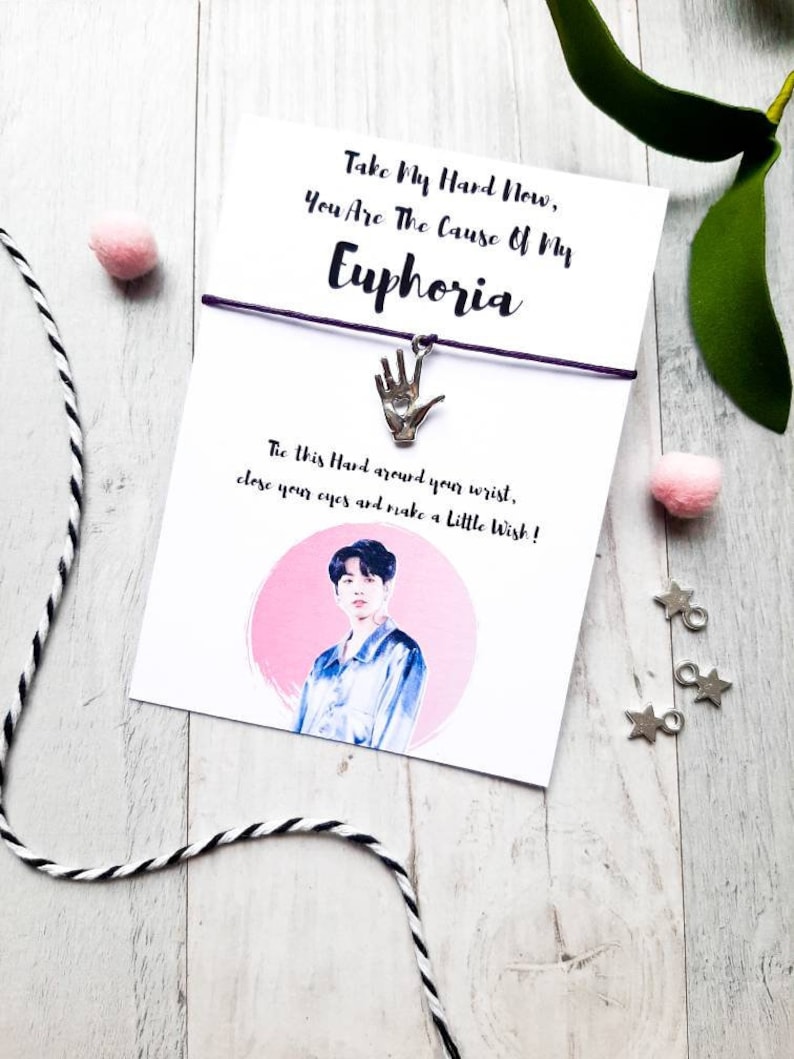 BTS Jungkook Euphoria Wish Charm BT Inventory cleanup selling sale Bracelet free shipping