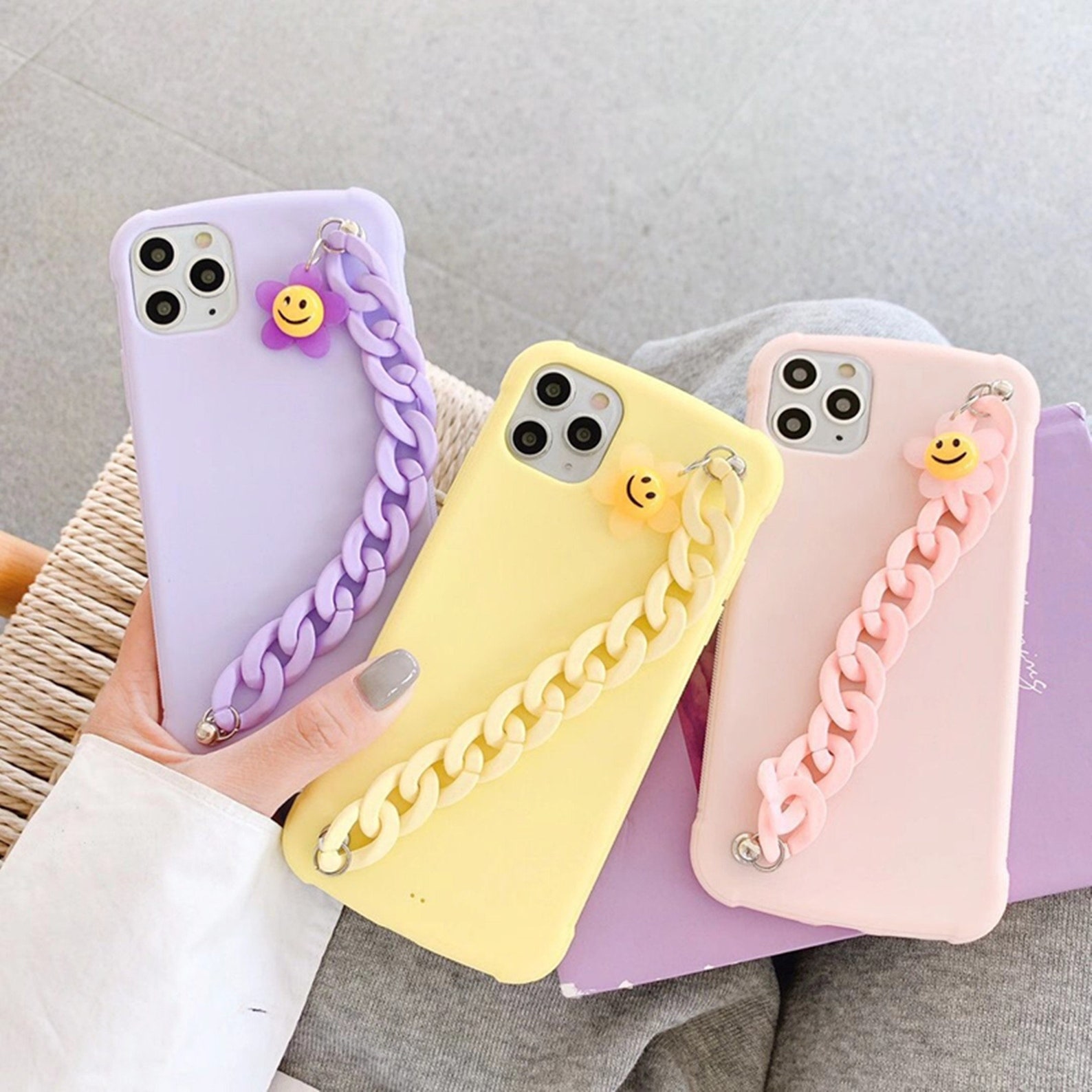 Cute Cartoon Sunflower Chain Soft Phone Case For iPhone 11 Etsy