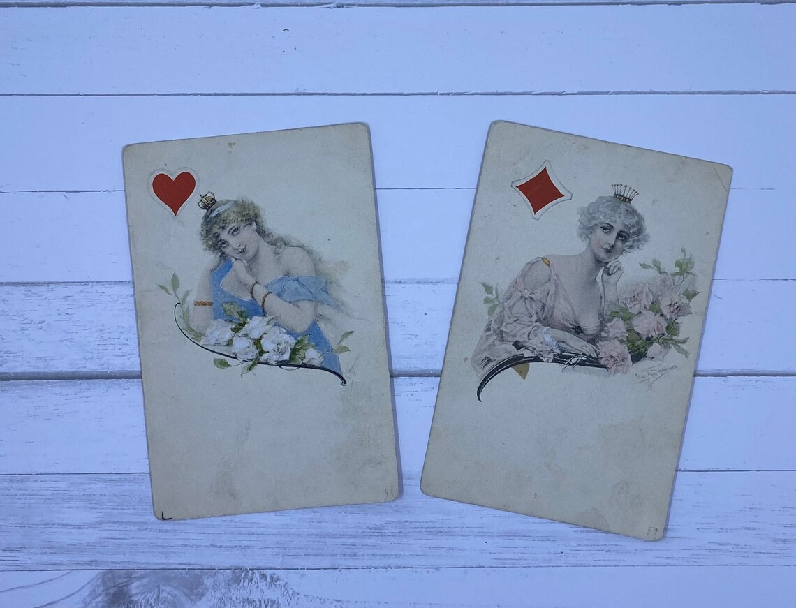Vintage Postcard Vintage Ephemera Set of 2 Etsy