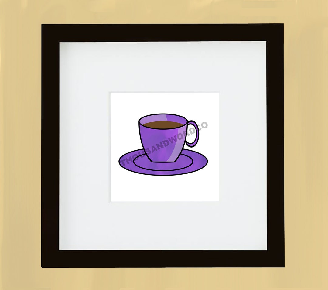 Cute Printable Coffee Mug Digital Art in Watercolor Paint - Etsy