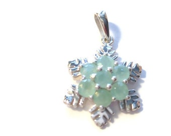 Grandidierite Snowflake Pendant in Platinum over Sterling Silver 0.85 ctw.