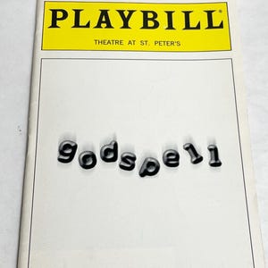 GODSPELL Vintage Playbill Off Broadway Musical Theatre Shoshana Bean Barrett Foa Will Erat Revival Ephemera 2000 NYC Stephen Schwartz