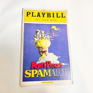 Spamalot Playbill Vintage Original Broadway Cast Musical Theatre John Cleese Kevin Covert Marin Mazzie 2000&#39;s ephemera Monty Python