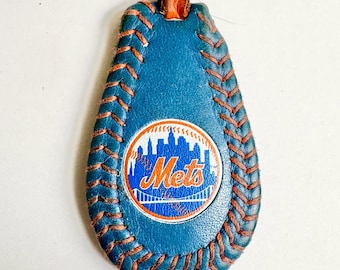 Vintage New York Mets Key Chain Fob - Retro Mets Baseball Collectible MLB Fan Gift For Dad