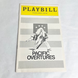 PACIFIC OVERTURES 1975 Vintage Playbill Stephen Sondheim Harold Prince Broadway Musical Winter Garden Theatre Original Broadway Cast Mako