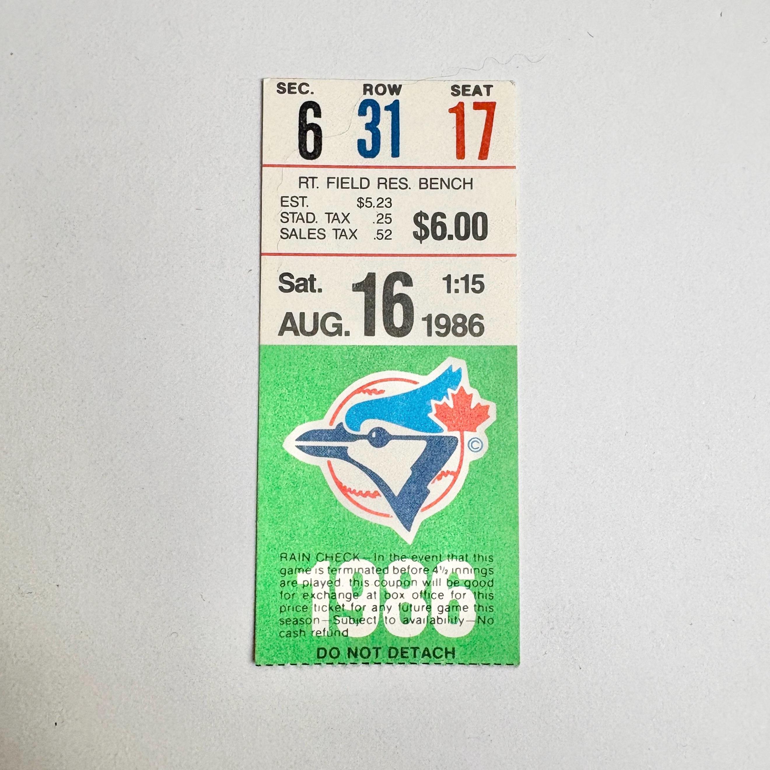Blue Jays Baseball Ticket - Etsy