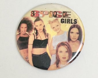 Vintage Spice Girls Pin - 1990's Nostalgia Pinback Button - Spice World - Pop Music Memorabilia - Pocket Find