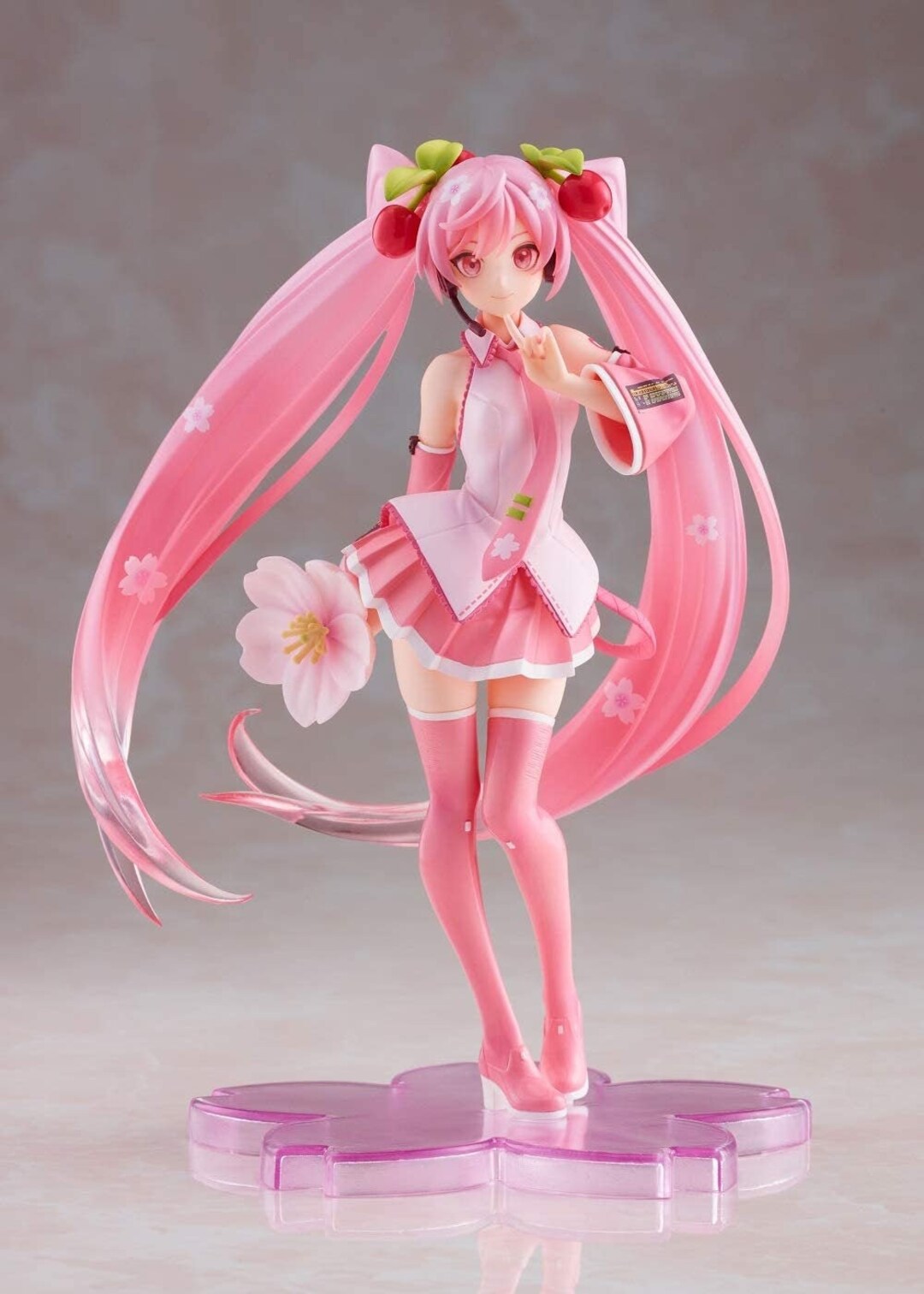 Japão Sakura Miku Chapéusne Anime Figuras De Ação PVC Rosa Kawaii