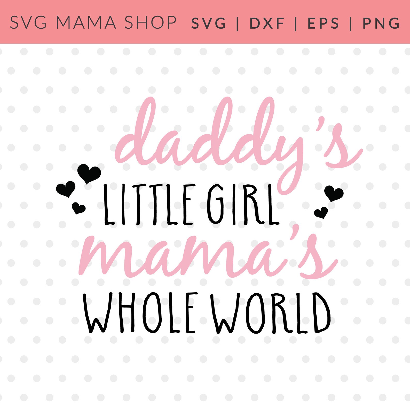 Daddys Girl Mommys World SVG Gender Reveal SVG Daddy's | Etsy