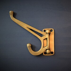 Swivel Art Deco Brass Wall Hook: Vintage Style Towel or Coat Hook - Etsy