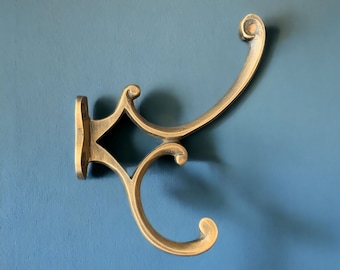 Victorian brass wall hooks. Perfect for  makeovers, coat hooks, bathroom towel hooks, coat racks.  Single wall hooks.30+ designs incl screws