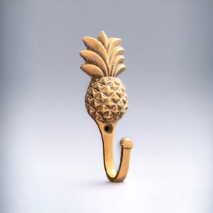 Mini Pineapple brass wall hooks. Perfect for home makeovers, Great door hooks, wall hooks, coat racks, single hooks 30+ designs, incl screws