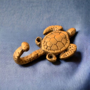 Small Turtle coat hooks. Perfect for kids backpacks, bathroom towels, coat rail hooks, coat racks. Chose from 30+ designs, includes screws
