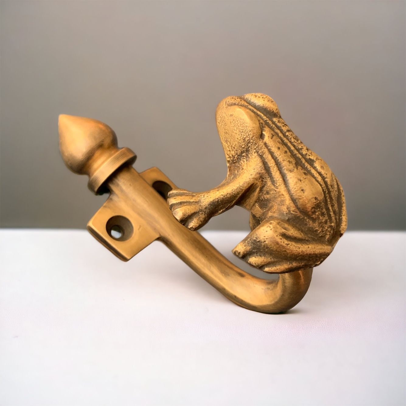 Frog brass wall hooks. Perfect for makeovers, bathroom towel hooks, coat hooks, door hooks. Single wall hooks. 30+ designs, includes screws