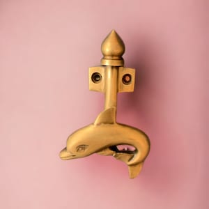 Dolphin brass wall decorative hooks. Perfect for makeovers, bathroom towel hooks, coat hooks. Single wall hooks  30+ designs, incl screws