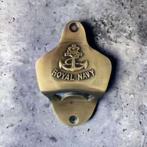 Royal Navy Beer bottle opener. Great sailing or military gift ideas. Fit in the Man cave or as nautical boat decor, A unique gift for him.