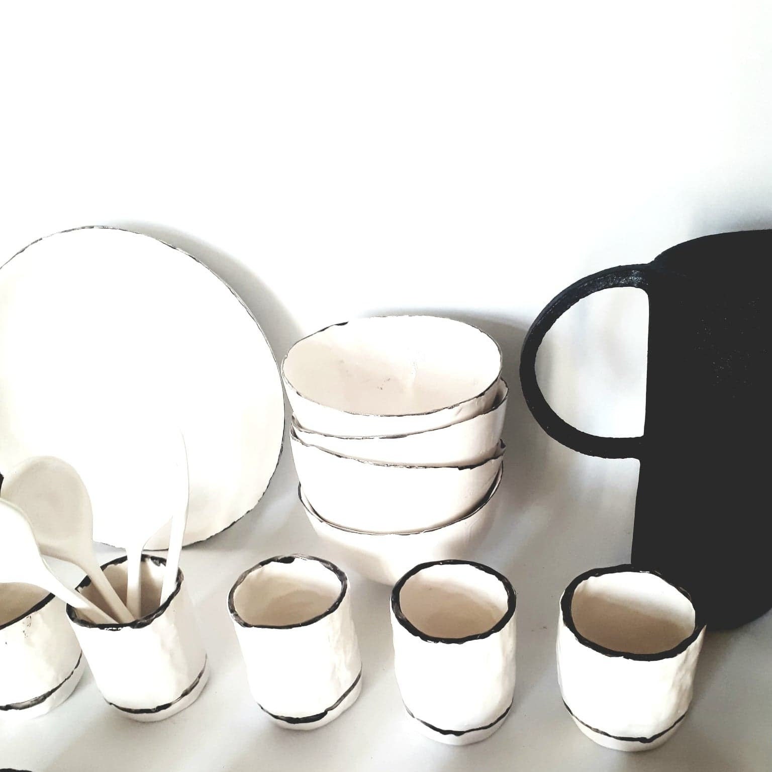 Tasse à Café Blanche, Motif Tatouage Polynésien Tatoo, 6x6cm