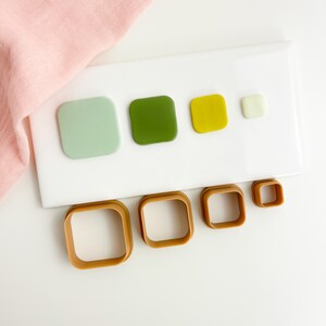 Rounded Square, Organic Shape Clay Cutter, Polymer Clay Cutters, Earring cutters, Polymer clay supplies
