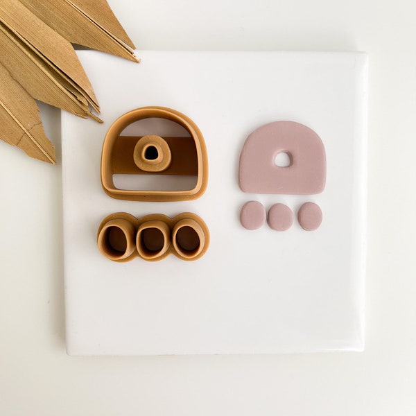 Emryn Organic Elegant Clay Cutter Organic Jump Ring Shape Clay Cutter Polymer Clay Stacker Cutters Polymer clay supplies